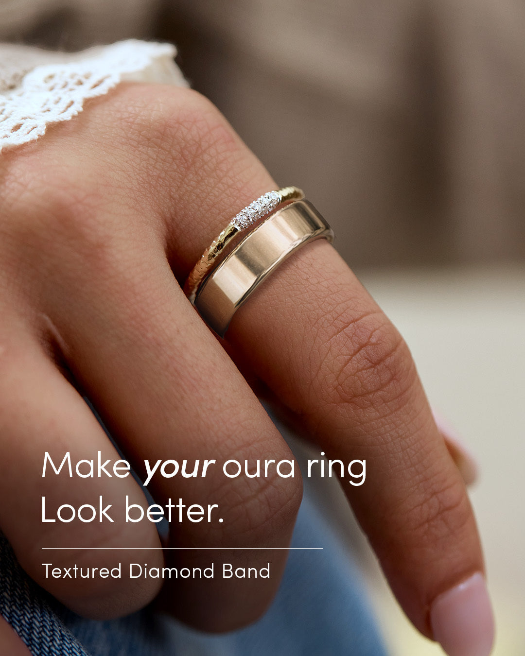 Textured Diamond Band