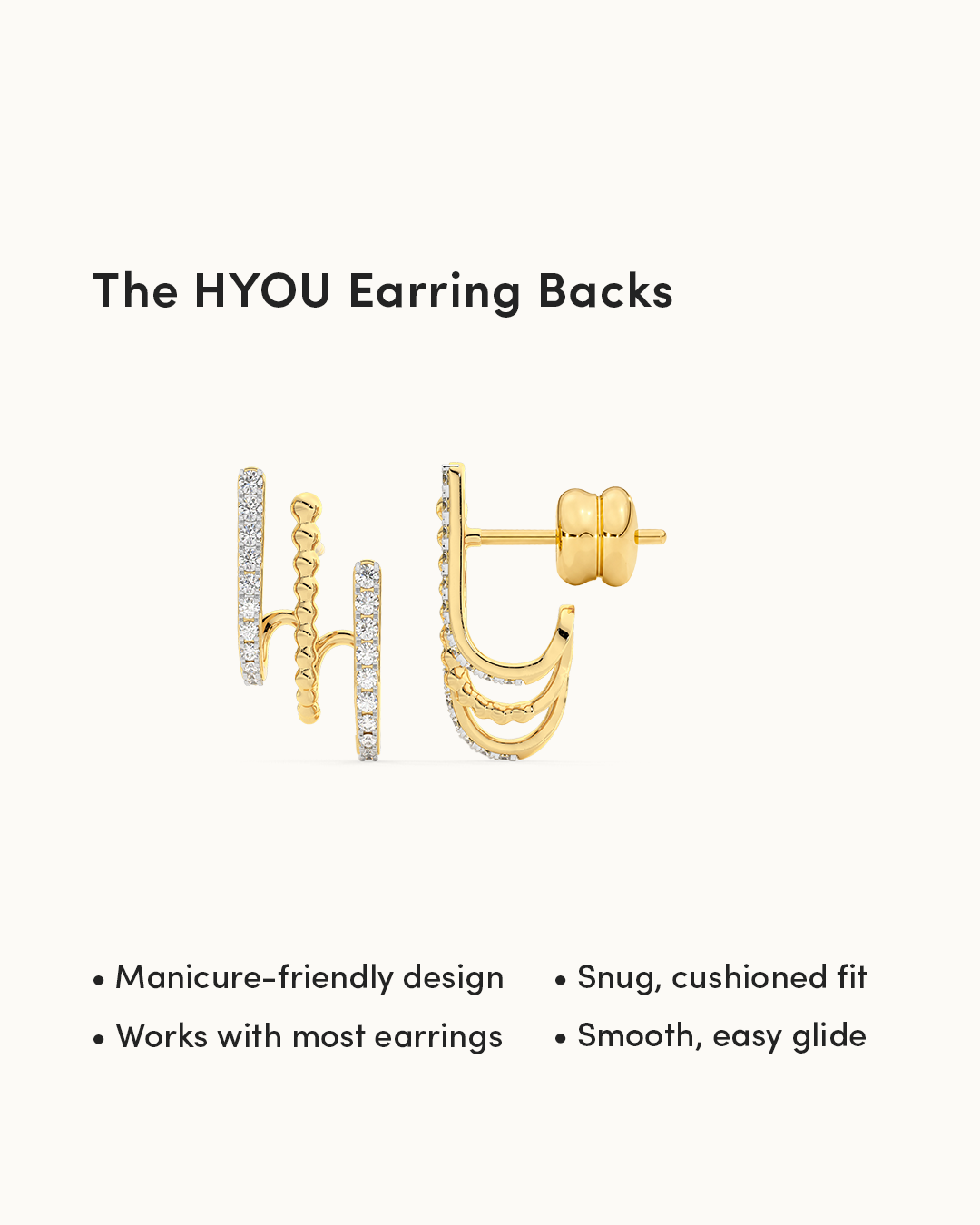 3 Line Diamond Hoops