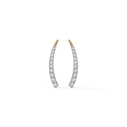 Minimal Diamond Climber Earrings