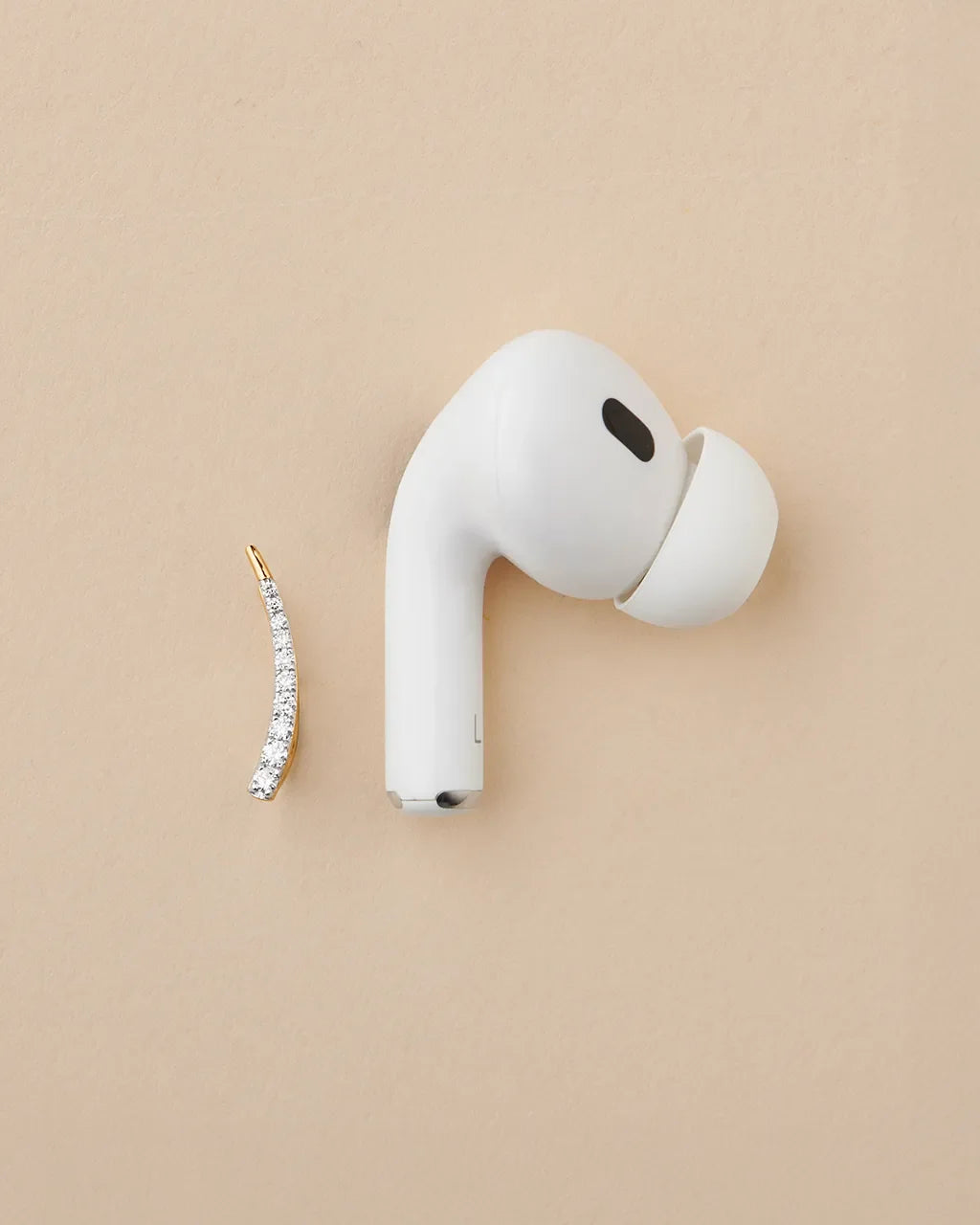 Minimal Diamond Climber Earrings