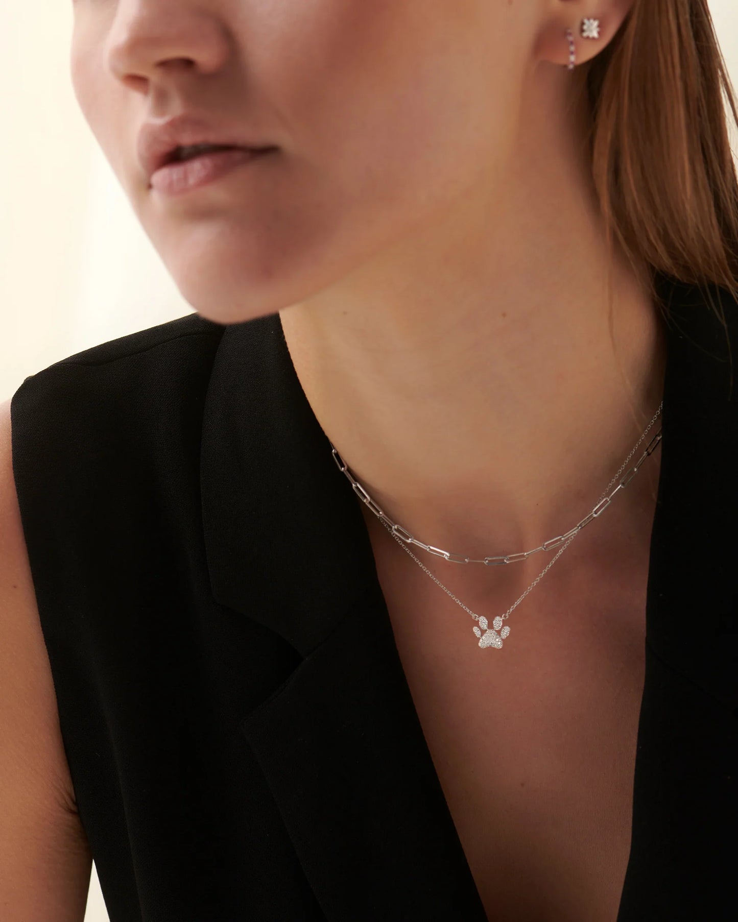 Paw Diamond Necklace