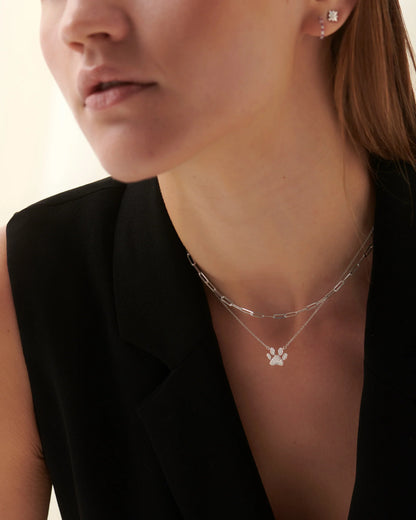 Paw Diamond Necklace