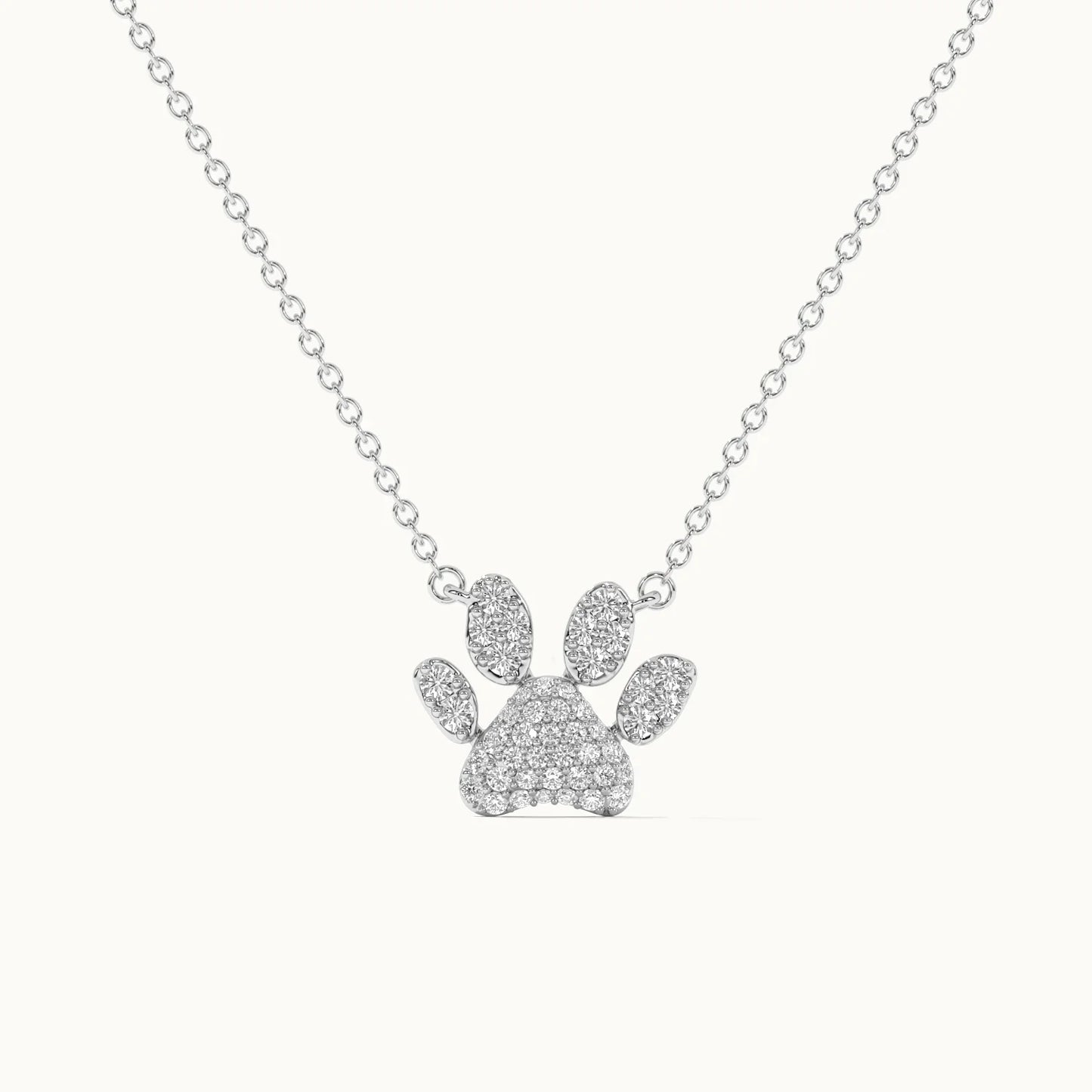 Paw Diamond Necklace