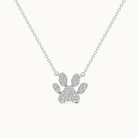 Paw Diamond Necklace