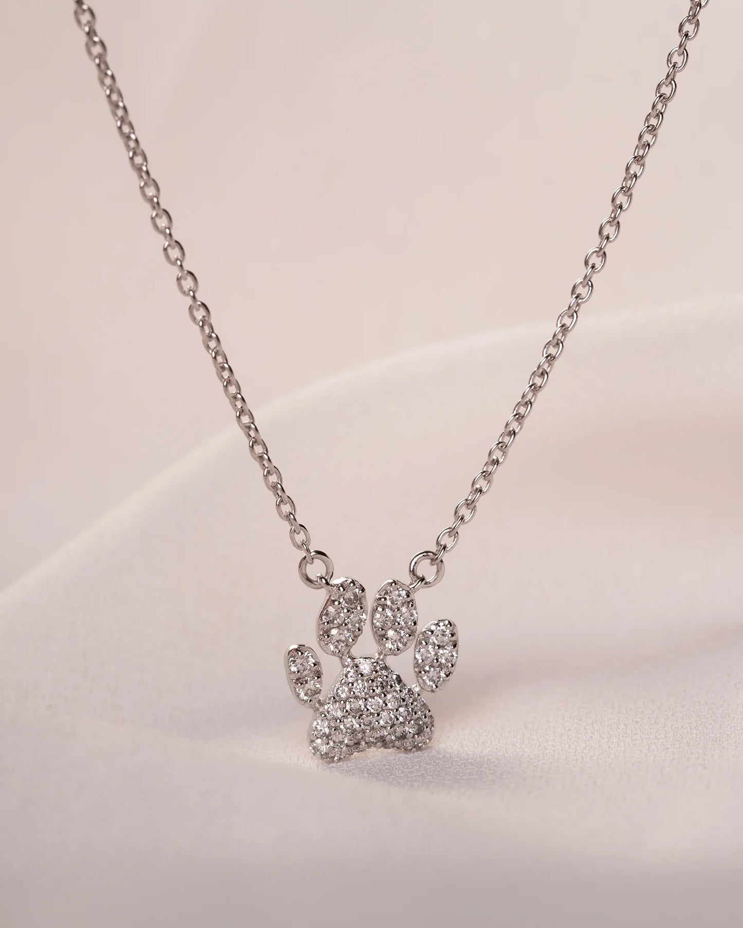 Paw Diamond Necklace