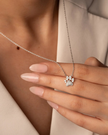 Paw Diamond Necklace