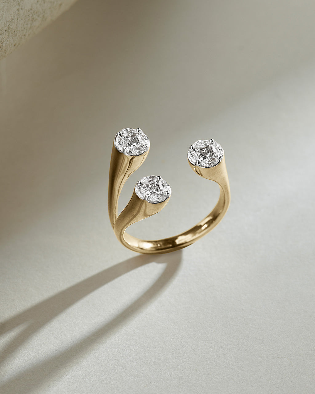 Contemporary Open Diamond Band