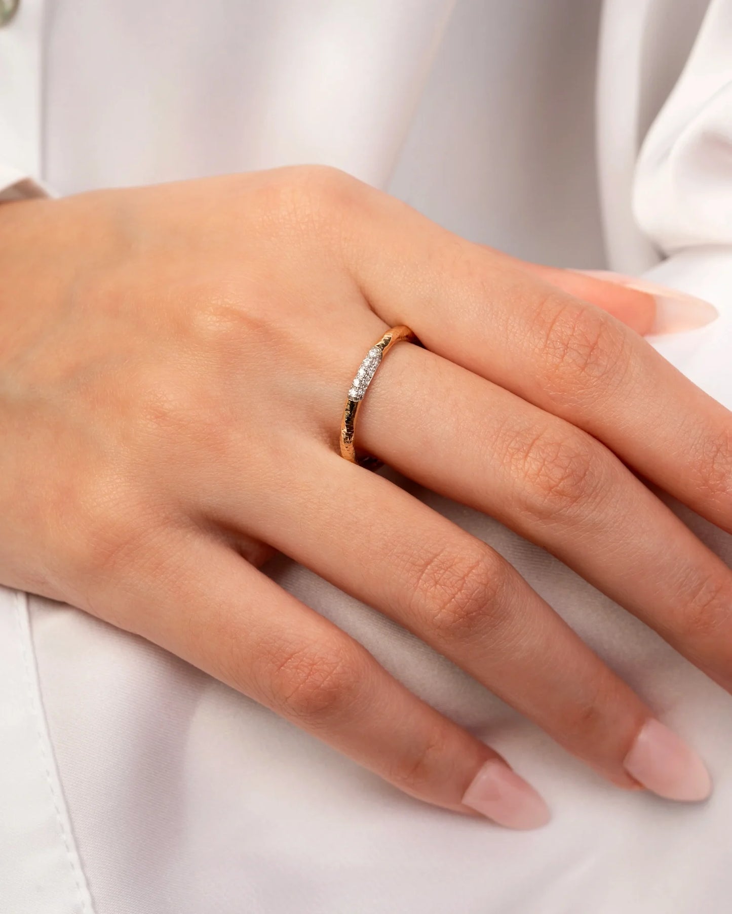 Textured Diamond Band